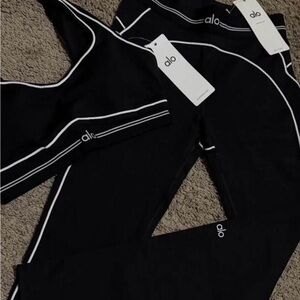 ALO Yoga Black and White Activewear Set